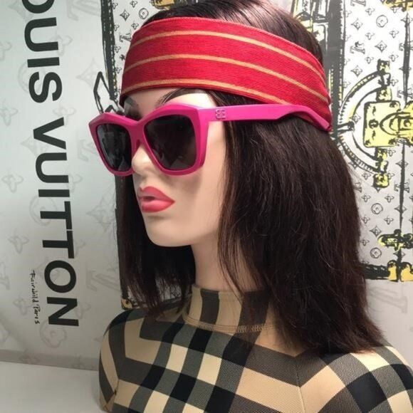 🕶️ New Authentic Balenciaga BB0216S 003 Fuchsia Sunglasses - Picture 4 of 11